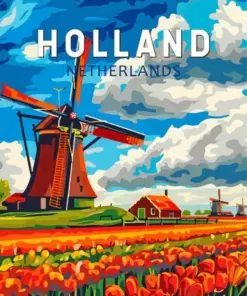 Holland Windmill Diamond Painting