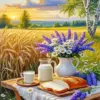 Milk Picnic Diamond Painting