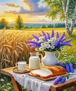 Milk Picnic Diamond Painting