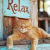 Relaxed Cat Diamond Painting