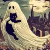 Ghost And Cat Diamond Painting