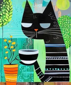 Whimsical Cat Diamond Painting