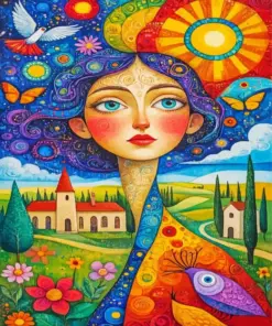 Whimsical Lady Diamond Painting