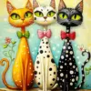 Whimsical Cats Diamond Painting